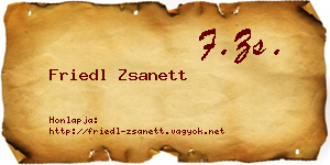 Friedl Zsanett névjegykártya